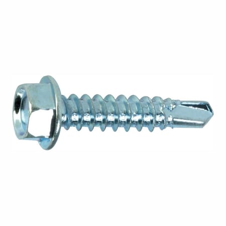 #10-16 Hex Head Cap Screw, Zinc Plated Steel, 1-1/2 In L